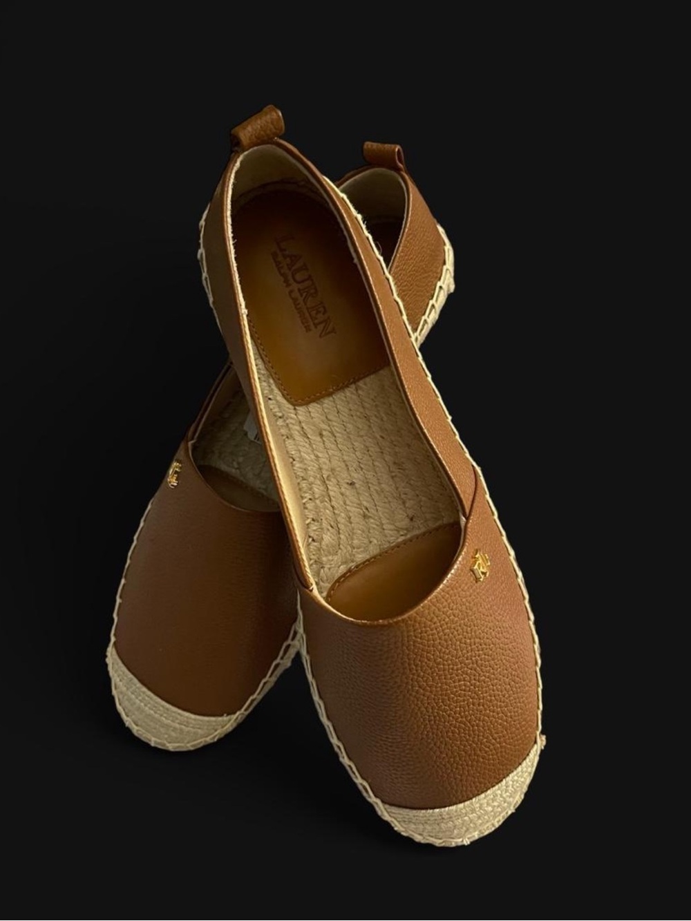 Ralph Lauren Leather Espadrille New 7.5